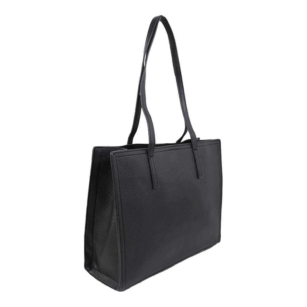 Classic Taupe Structured Tote Bag – Multi-Compartment Office Handbag