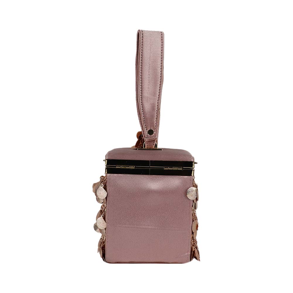 Antique Gold Coin Tassel Handbag – Luxe Velvet Box Clutch