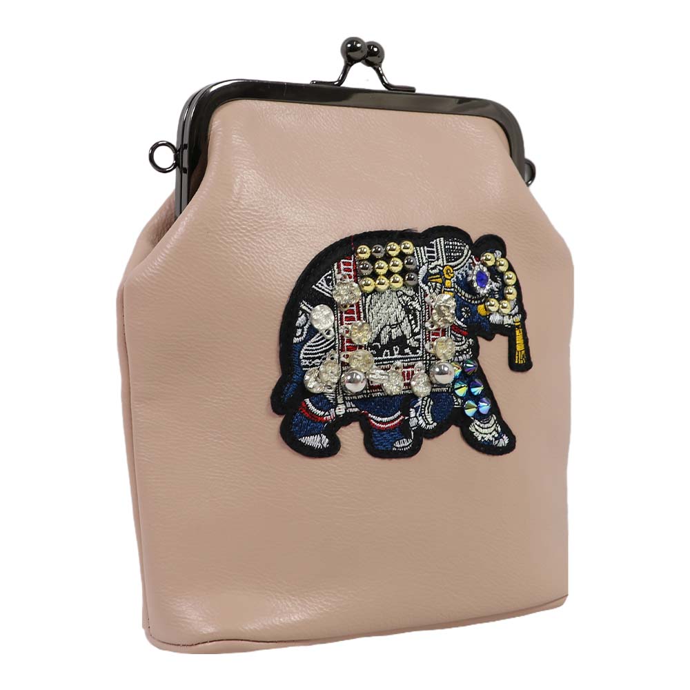 Vintage Elephant Embroidered Sling Bag