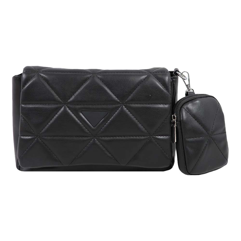 Elegant Quilted Sling Bag with Mini Pouch – Chic & Versatile