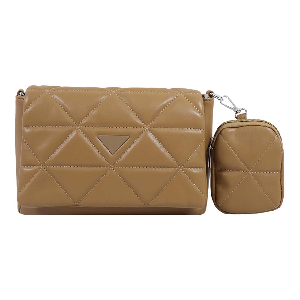 Elegant Quilted Sling Bag with Mini Pouch – Chic & Versatile