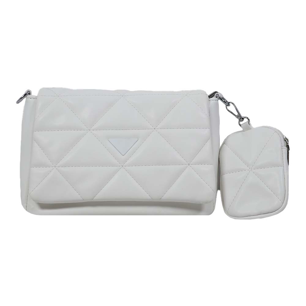 Elegant Quilted Sling Bag with Mini Pouch – Chic & Versatile
