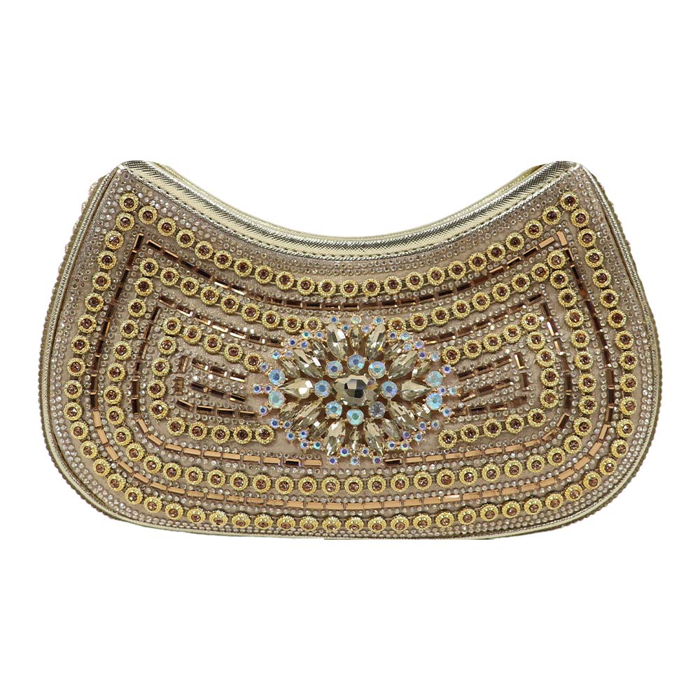 Crystal Embellished Clutch – Luxe Rhinestone Party Bag