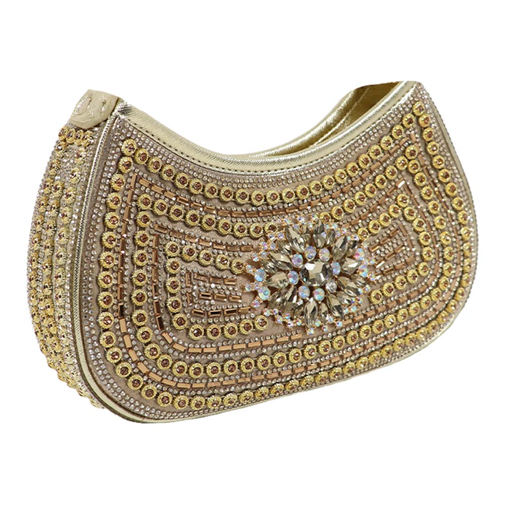 Crystal Embellished Clutch – Luxe Rhinestone Party Bag