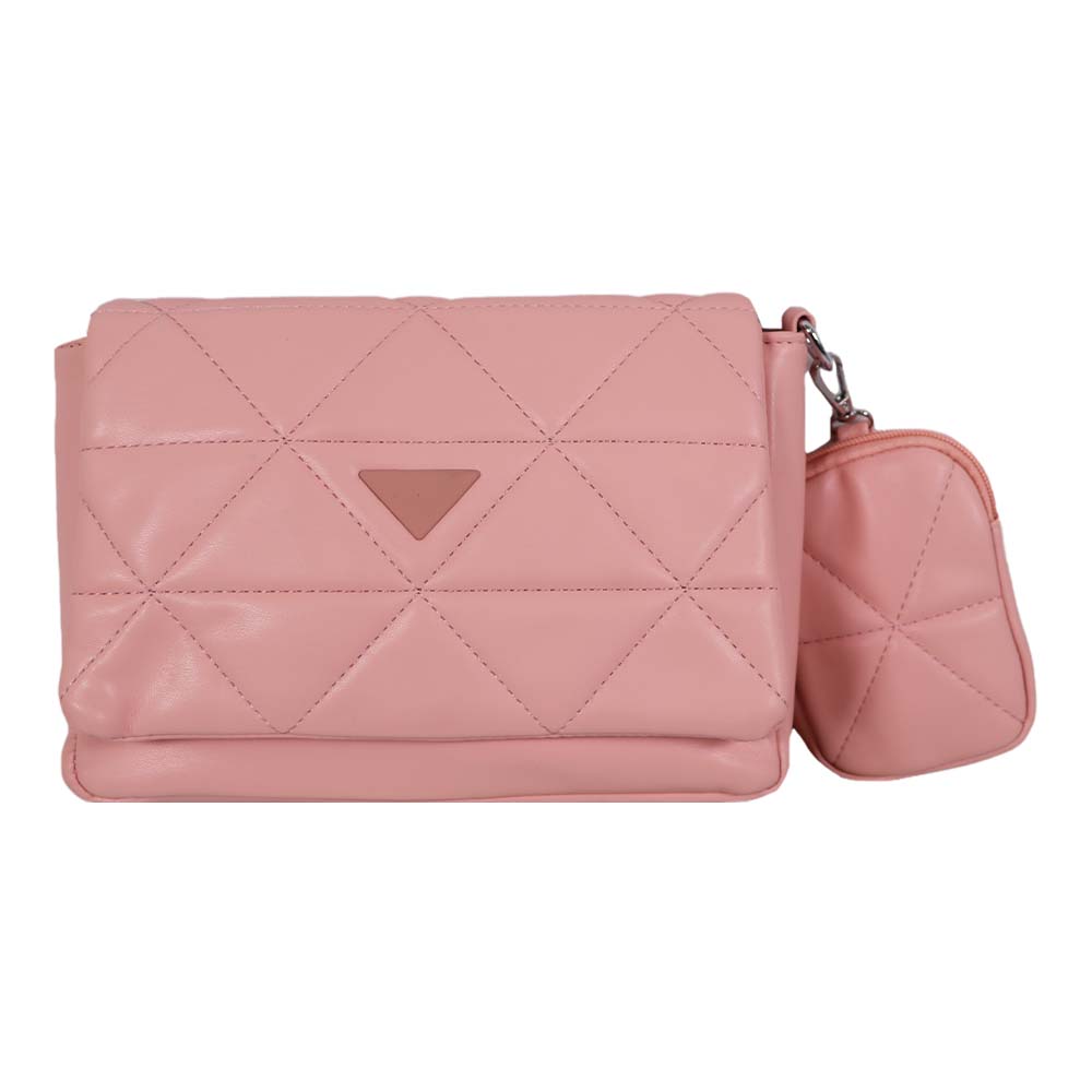 Elegant Quilted Sling Bag with Mini Pouch – Chic & Versatile