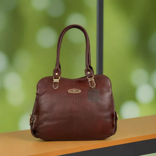 Classic Brown PU Leather Tote Bag