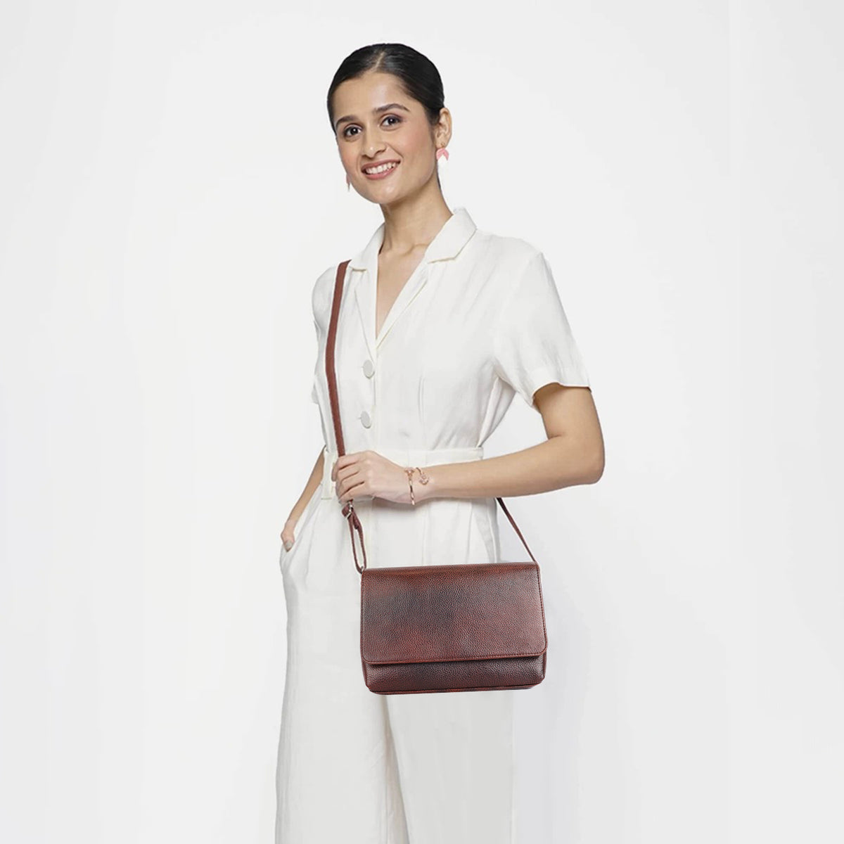 Olive Green Minimalist sling Bag – Chic Everyday Shoulder Bag