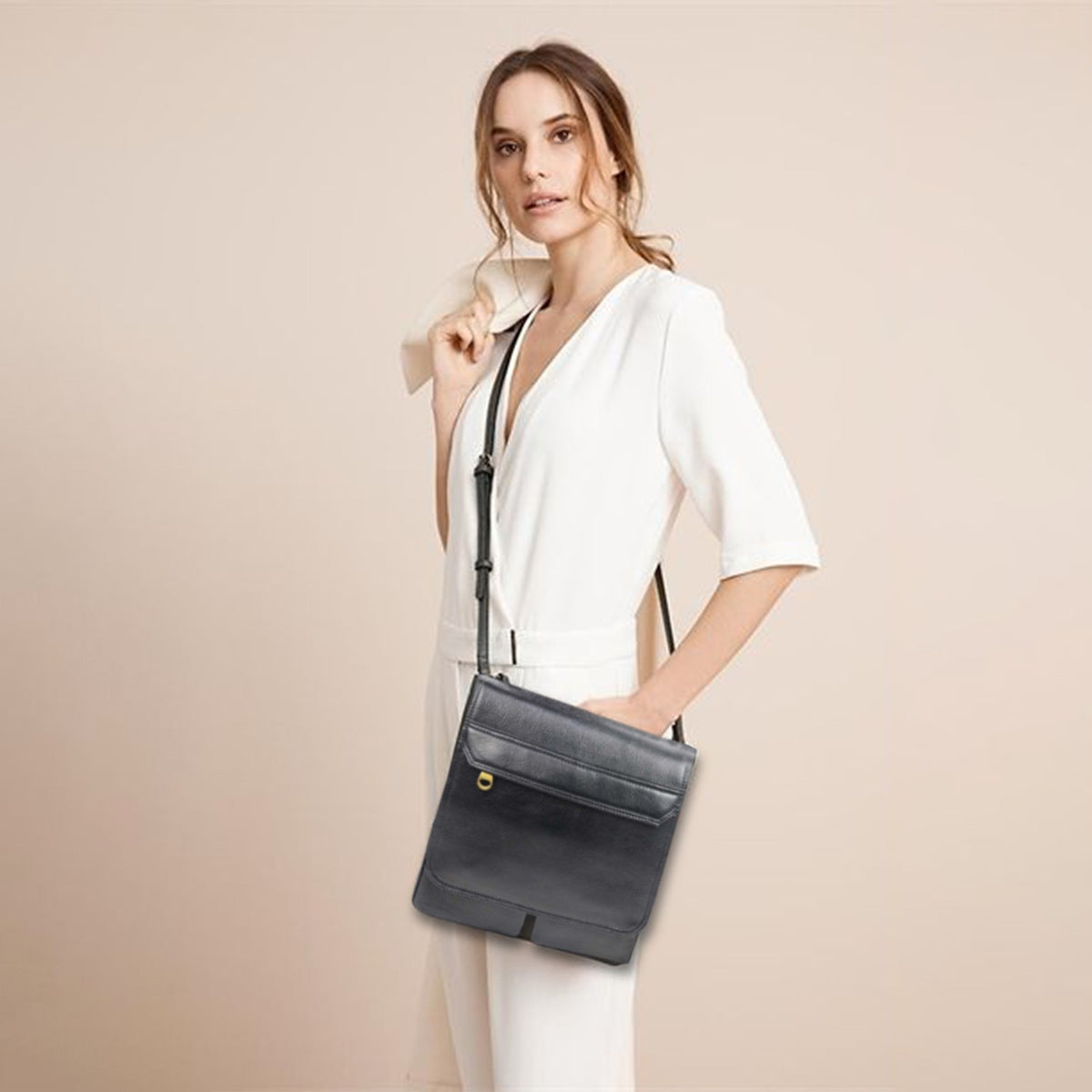 PU Leather Crossbody Bag – Vintage Everyday Sling Bag