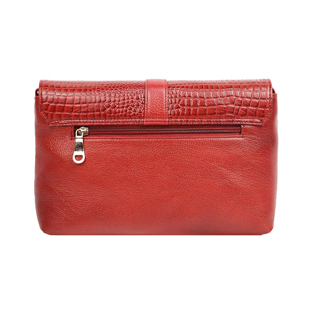 Croc Texture PU Leather Crossbody Bag