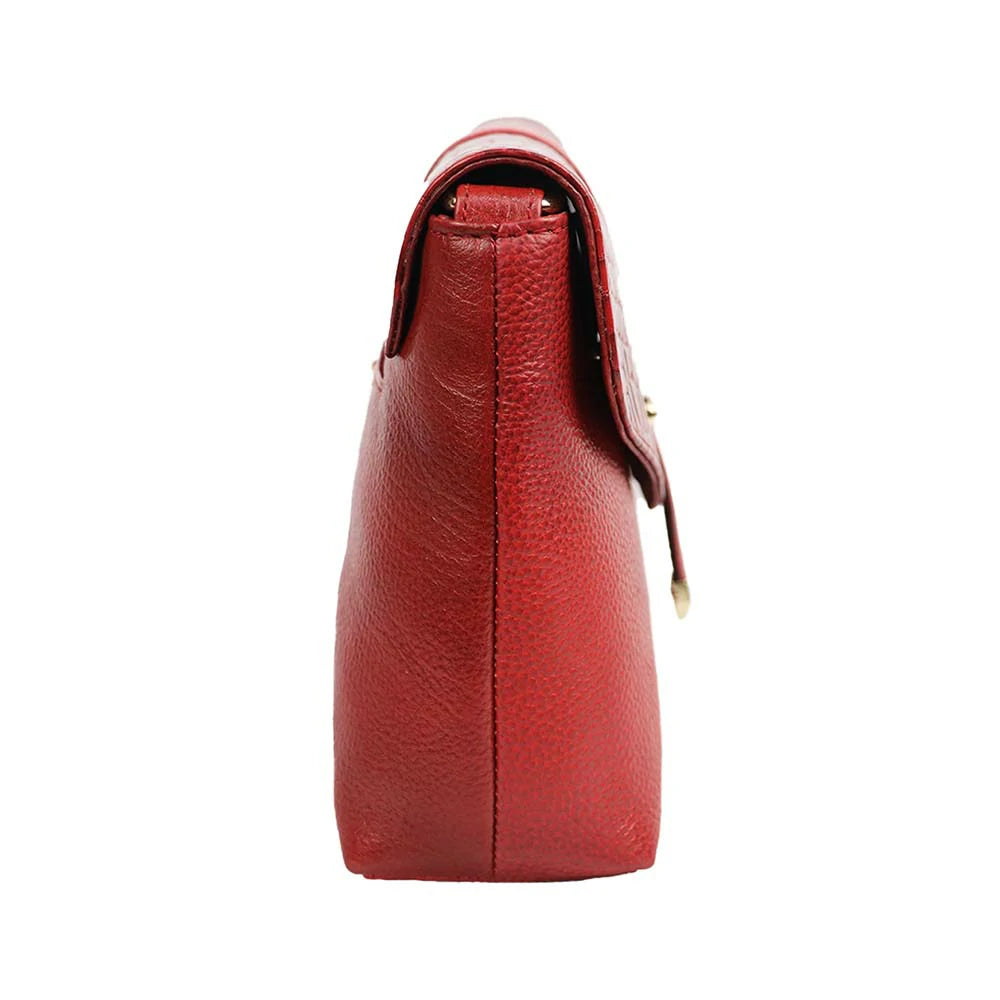 Croc Texture PU Leather Crossbody Bag