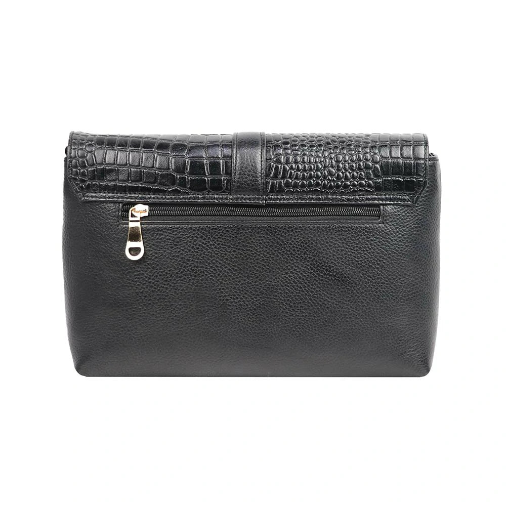 Croc Texture PU Leather Crossbody Bag