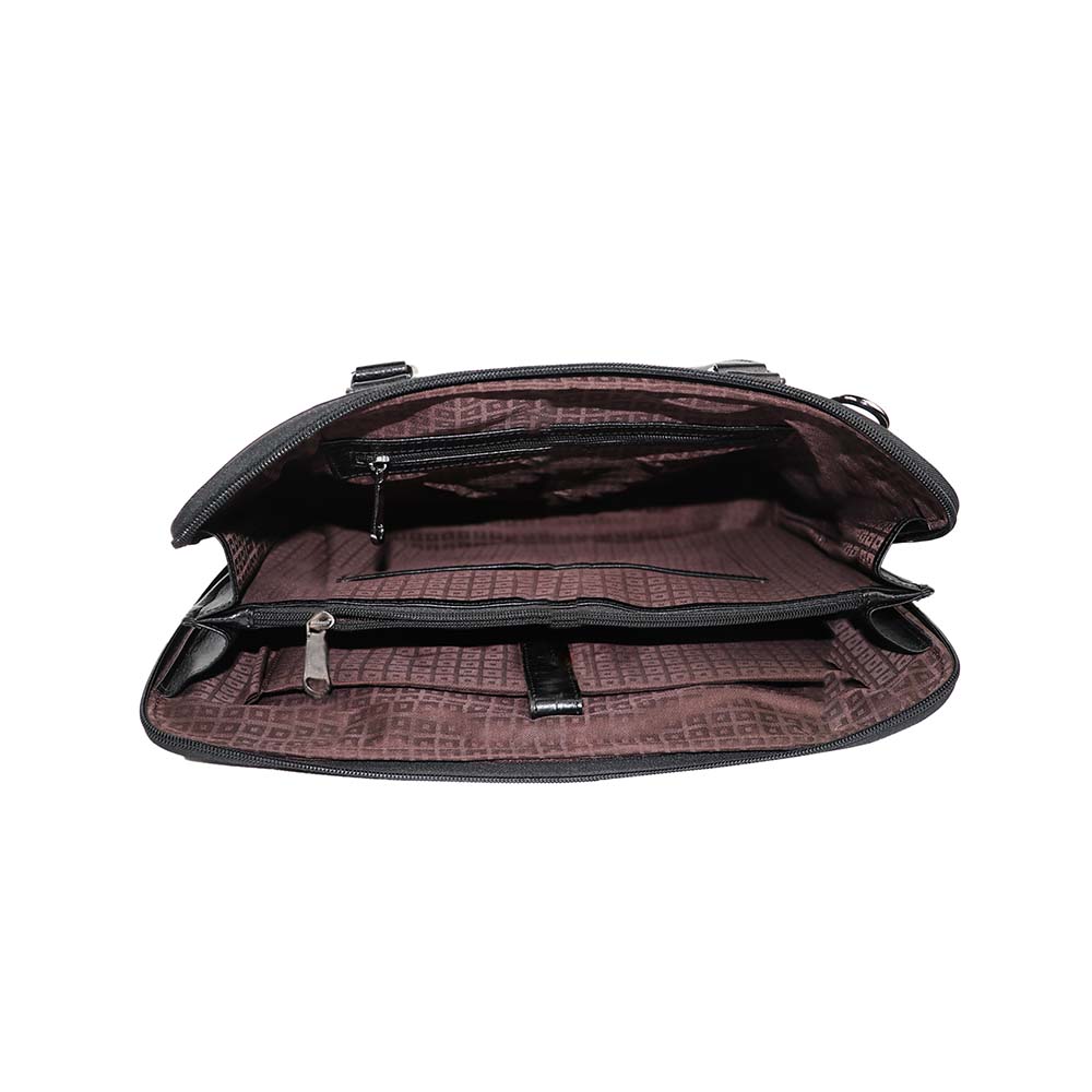 Luxury Croc-Embossed PU Leather Laptop Bag – Stylish & Professional