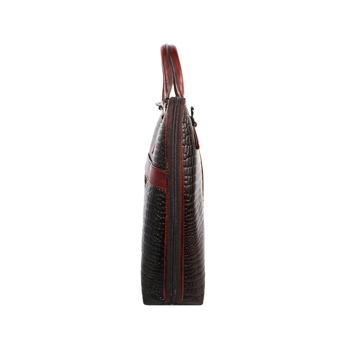 Luxury Croc-Embossed PU Leather Laptop Bag – Stylish & Professional