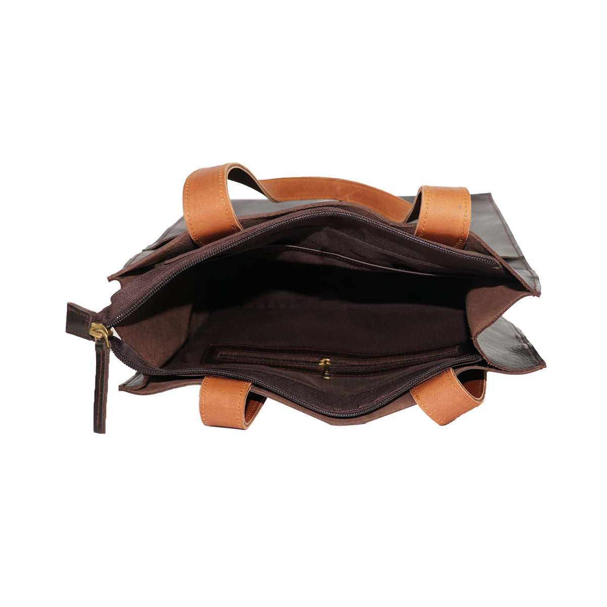 Rustic PU Leather Tote Bag with Black Handles – Stylish & Functional