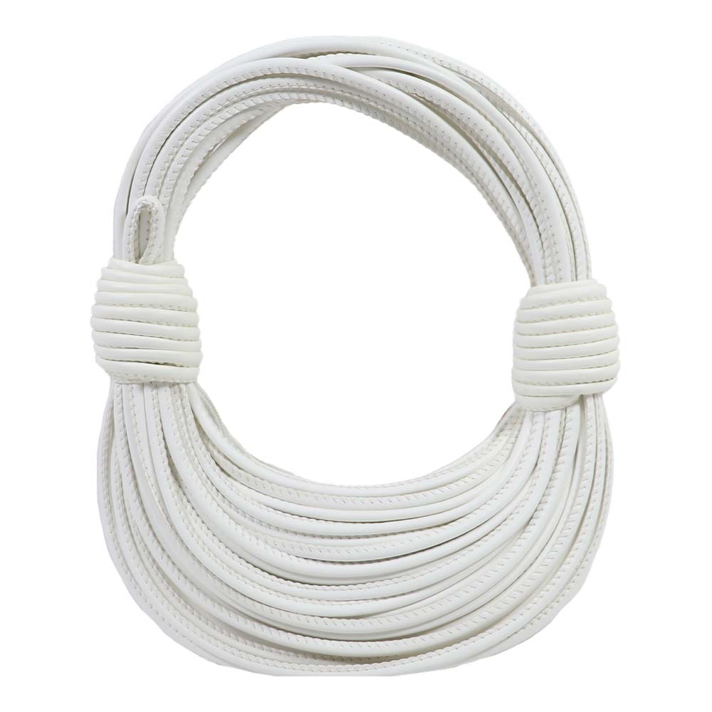 Elegant White Layered Rope Handbag