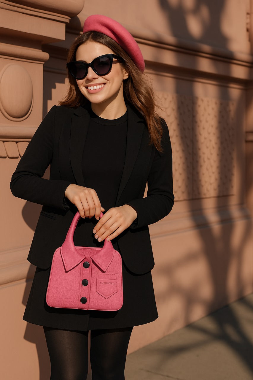 Chic Shirt-Style Mini Handbag