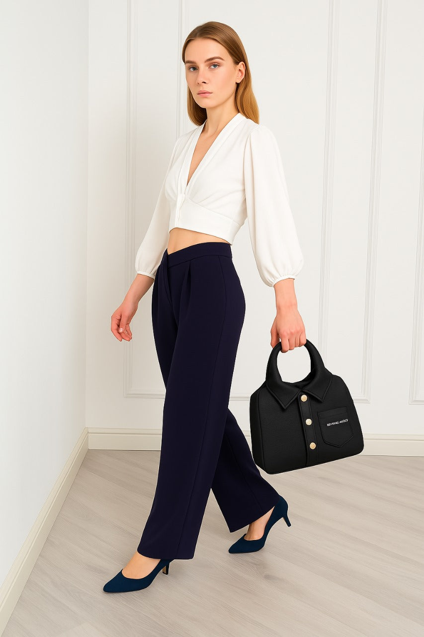 Chic Shirt-Style Mini Handbag