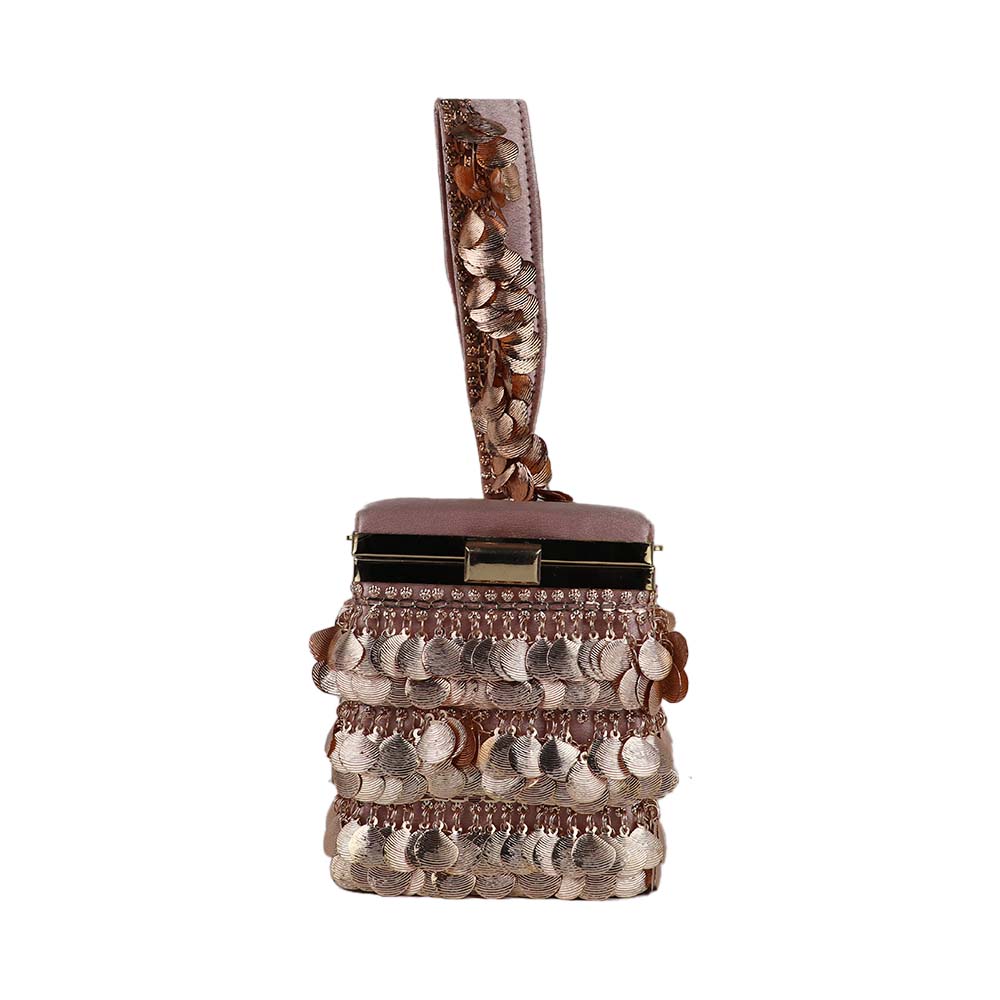 Antique Gold Coin Tassel Handbag – Luxe Velvet Box Clutch