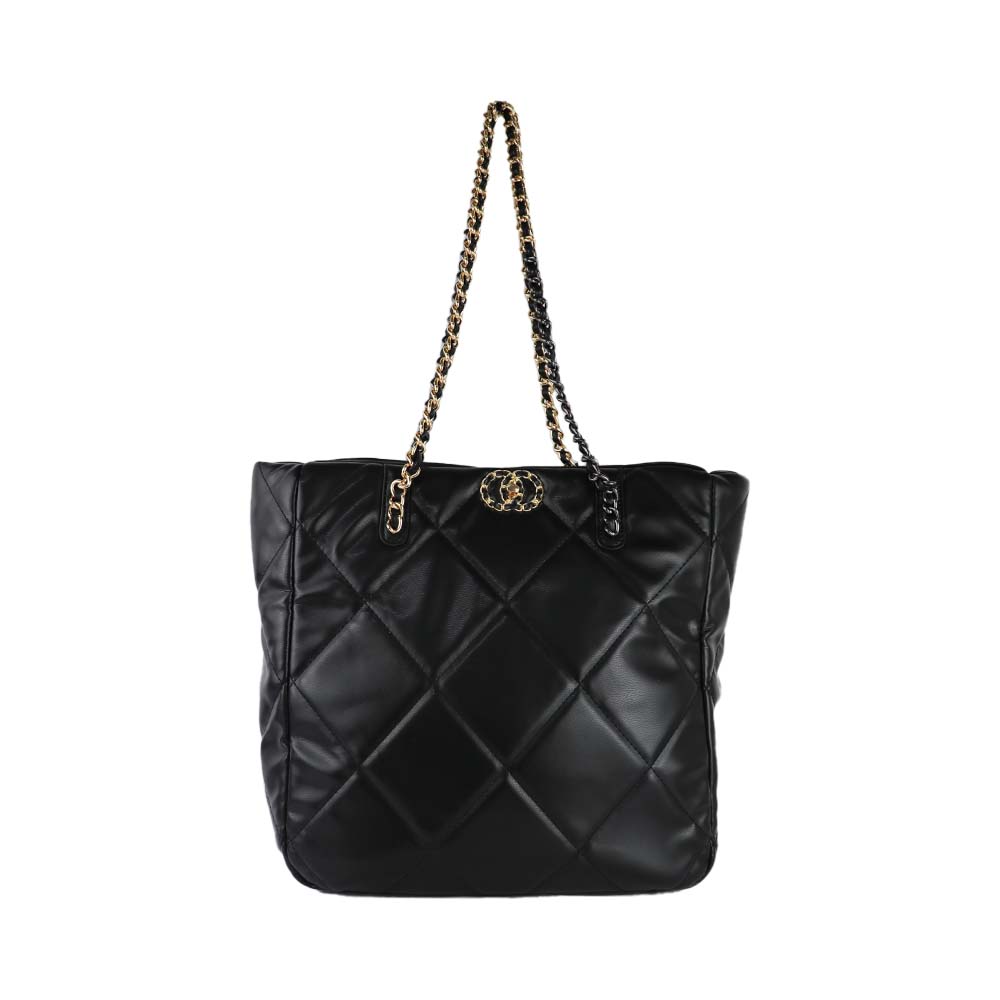 Quilted Blue Tote Bag – Chic & Spacious Everyday Shoulder Bag