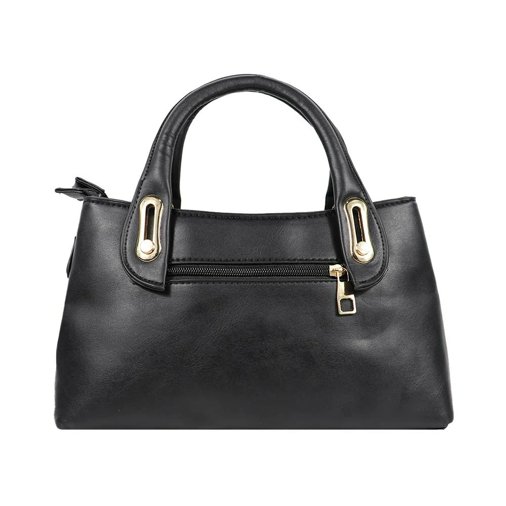Luxury Handbag with Embossed Design & Gold Accents