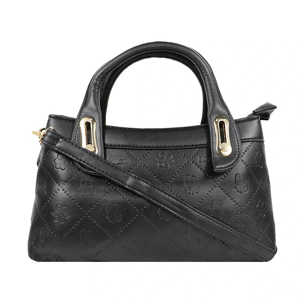 Luxury Handbag with Embossed Design & Gold Accents