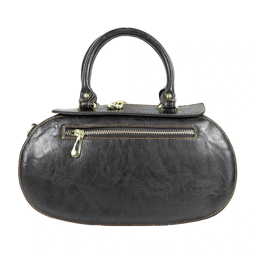Vintage Oval Handbag with Embossed Mandala Design – Elegant & Unique