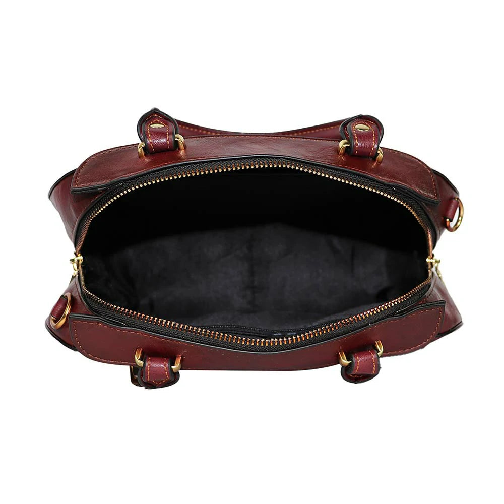 Vintage Oval Handbag with Embossed Mandala Design – Elegant & Unique