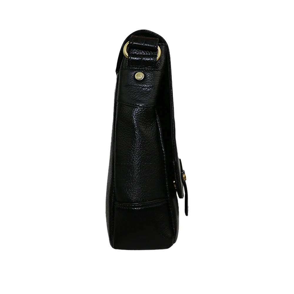 Classic PU Leather Messenger Bag – Vintage Sling Bag for Everyday Use