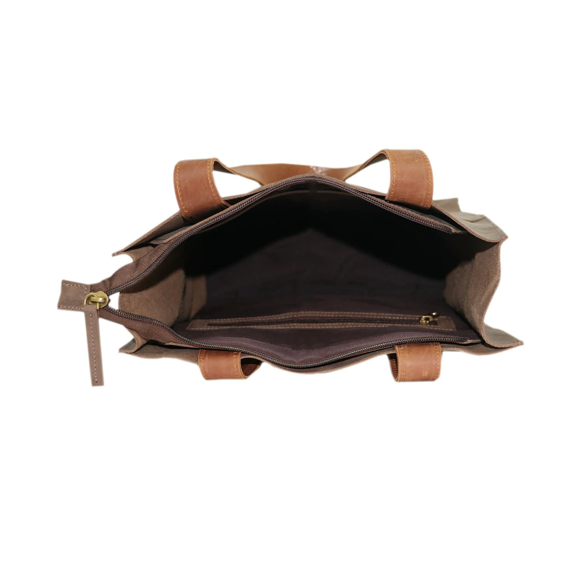 Rustic PU Leather Tote Bag with Black Handles – Stylish & Functional