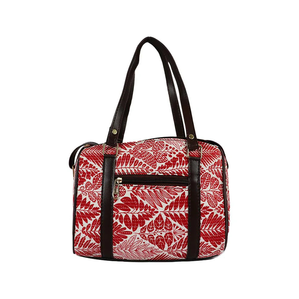 Printed Handbag for Women | Structured Shoulder Bag with Multiple Compartments | Stylish Everyday Carry