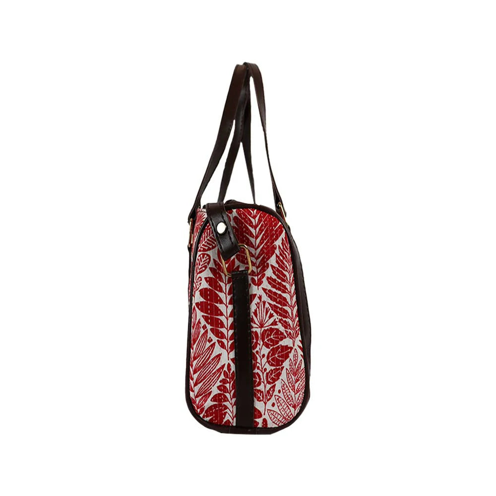 Printed Handbag for Women | Structured Shoulder Bag with Multiple Compartments | Stylish Everyday Carry