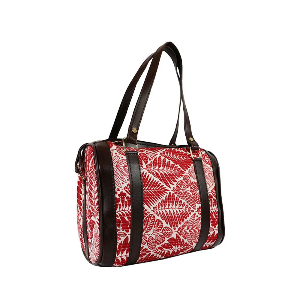 Printed Handbag for Women | Structured Shoulder Bag with Multiple Compartments | Stylish Everyday Carry
