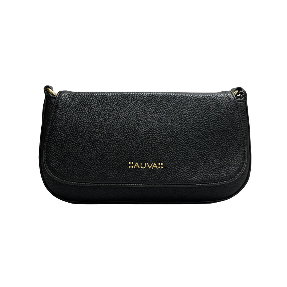 Elegant Textured Flap Shoulder Bag with Gold Chain Strap