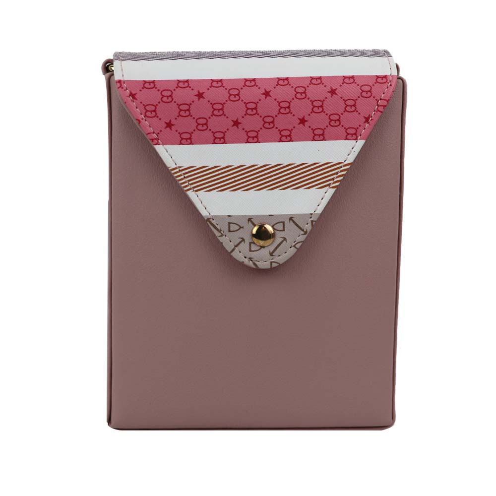 Texture Sling Bag with Gold Chain Strap