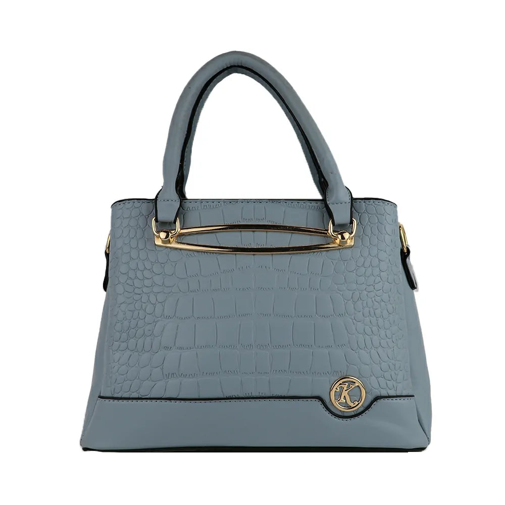 Texture Handbag with Top Handle & Sling Strap Stylish