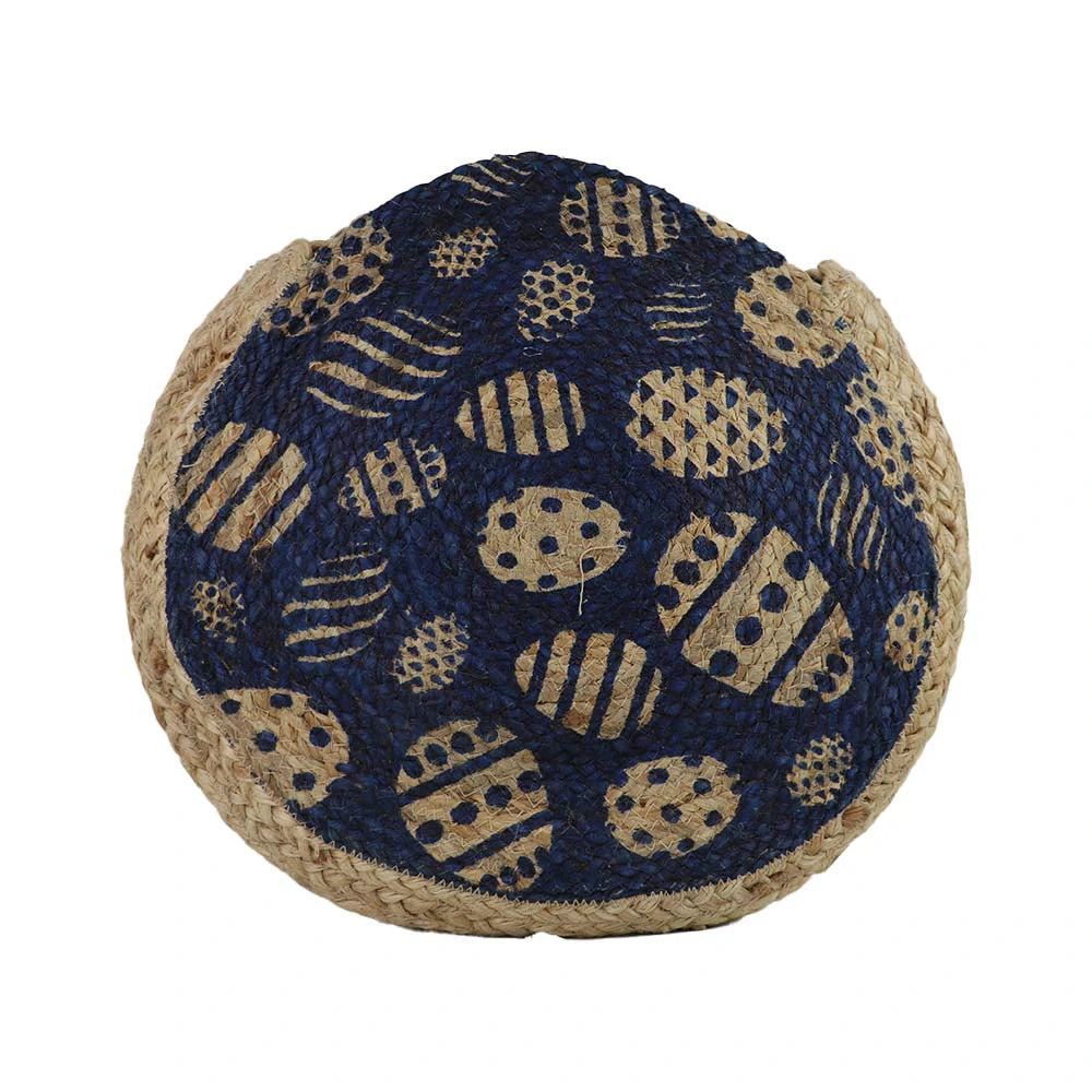 Women’s Round Jute Sling Bag with Rope Strap - brown.