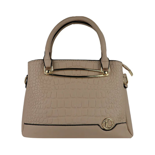 Texture Handbag with Top Handle & Sling Strap Stylish