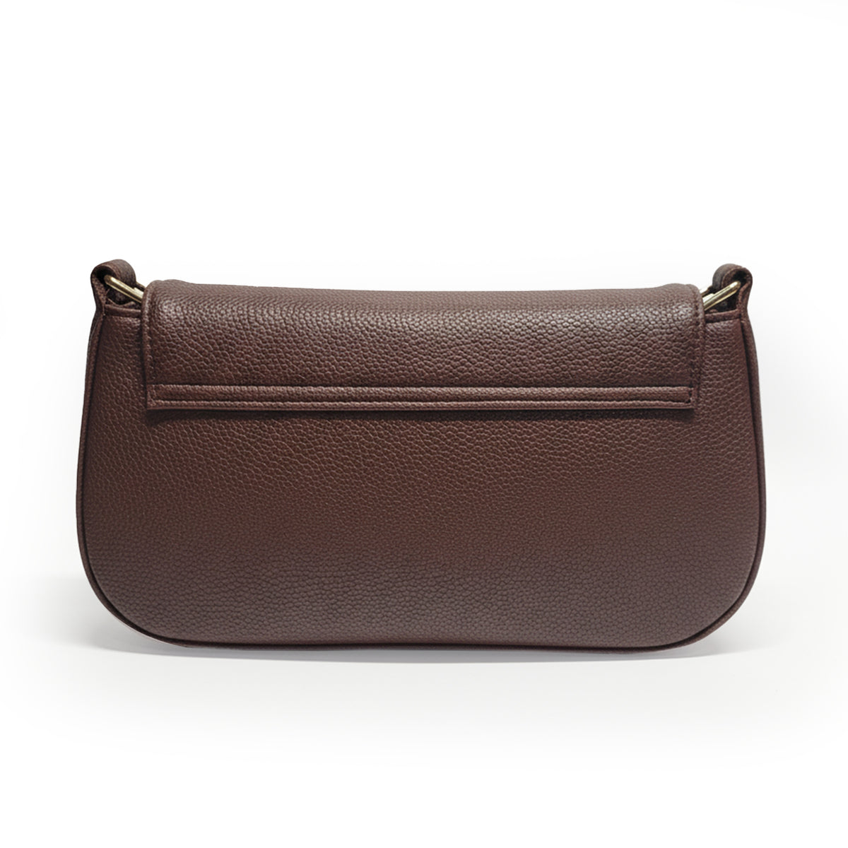 Elegant Textured Flap Shoulder Bag with Gold Chain Strap