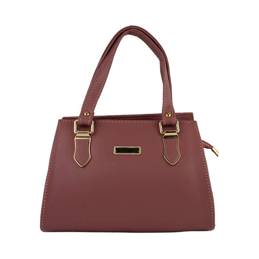 Women Structured Handbag with Detachable Sling Strap, Premium Finish.