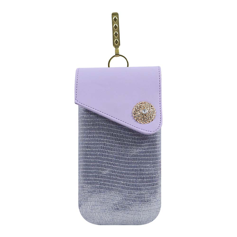 Sling Pouch with Heart Charm Accent