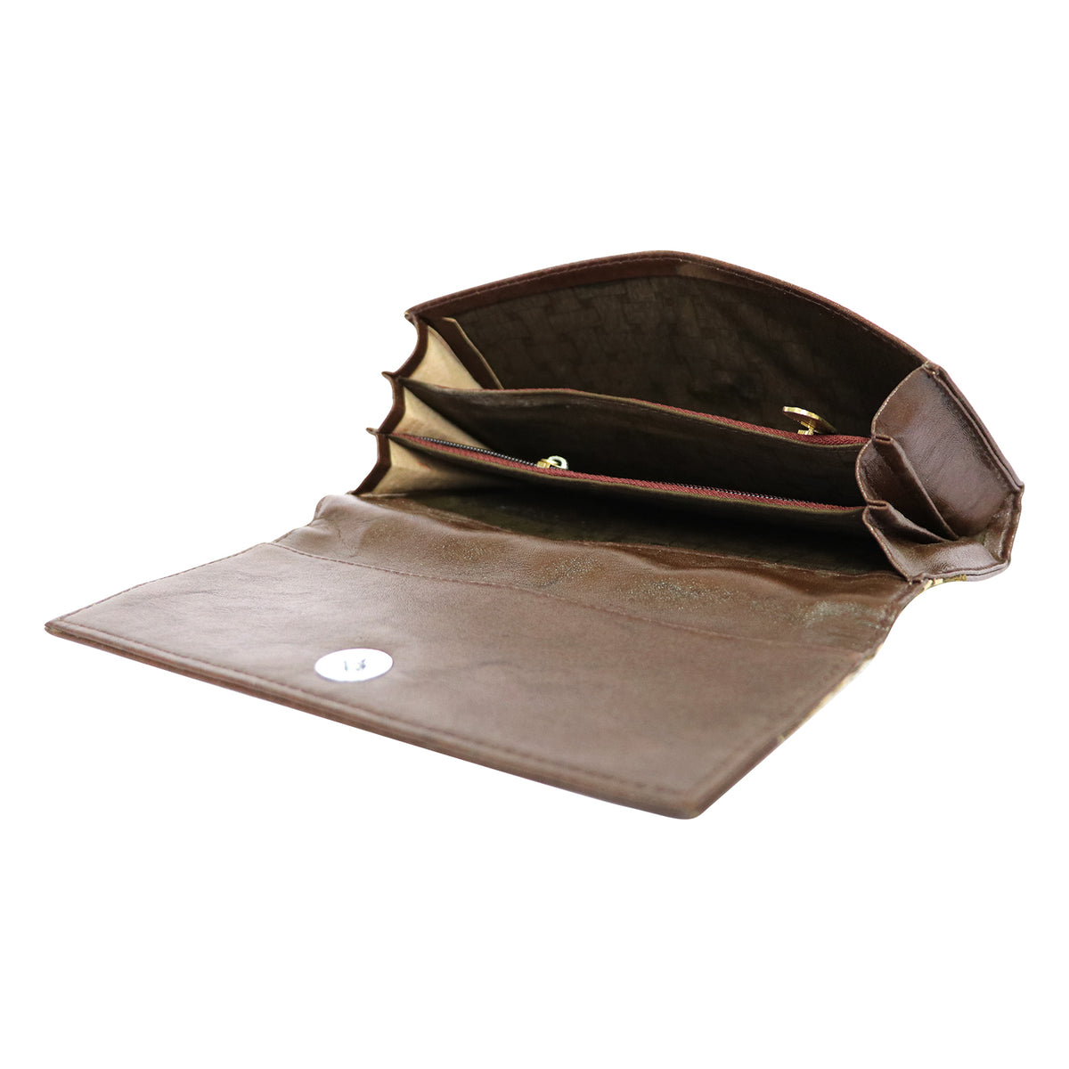 Women’s Woven Flap Clutch with Detachable Chain Strap