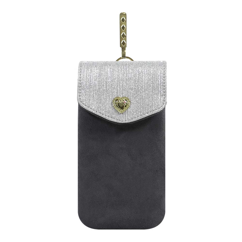 Sling Pouch with Heart Charm Accent