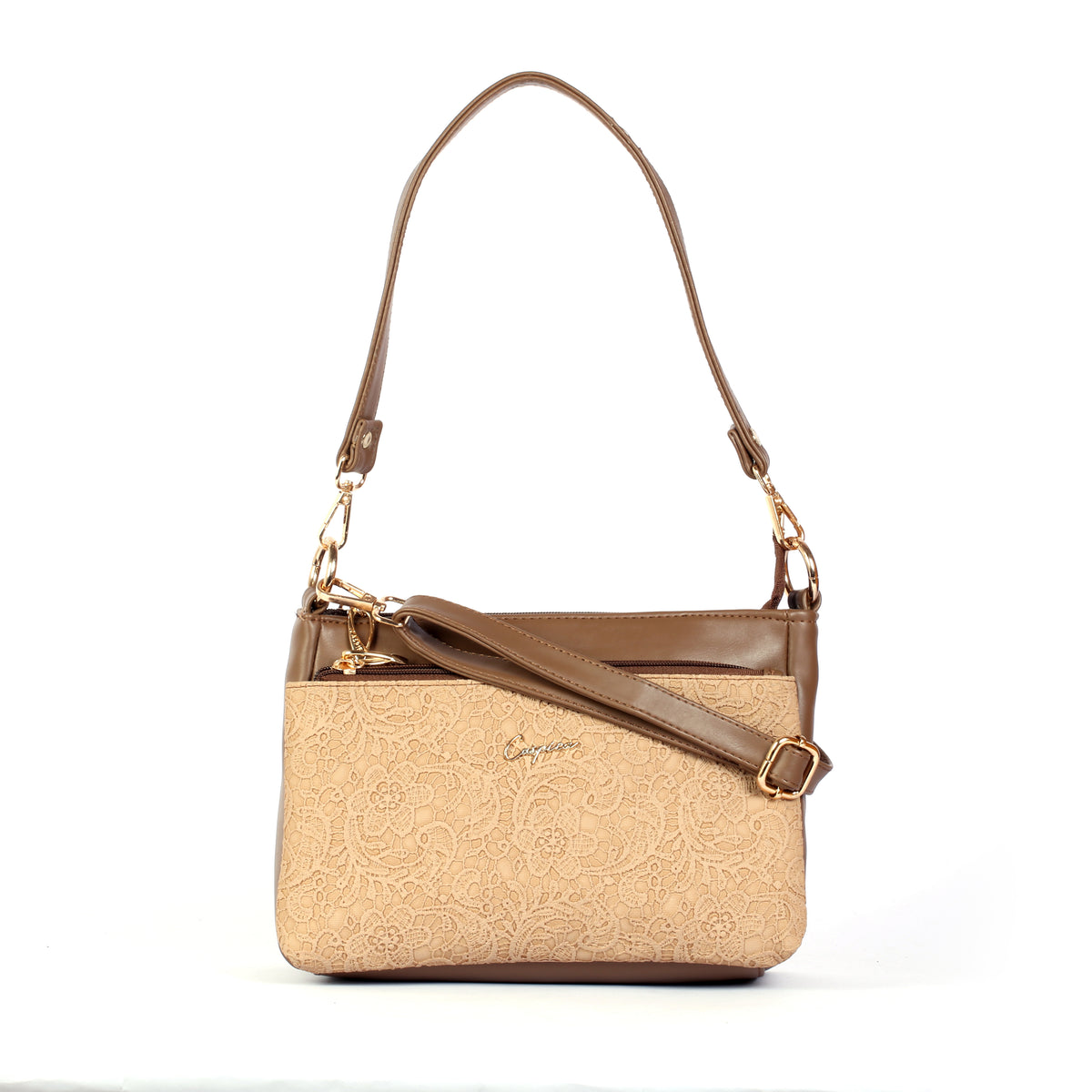 Women Premium Lace Textured Crossbody Handbag