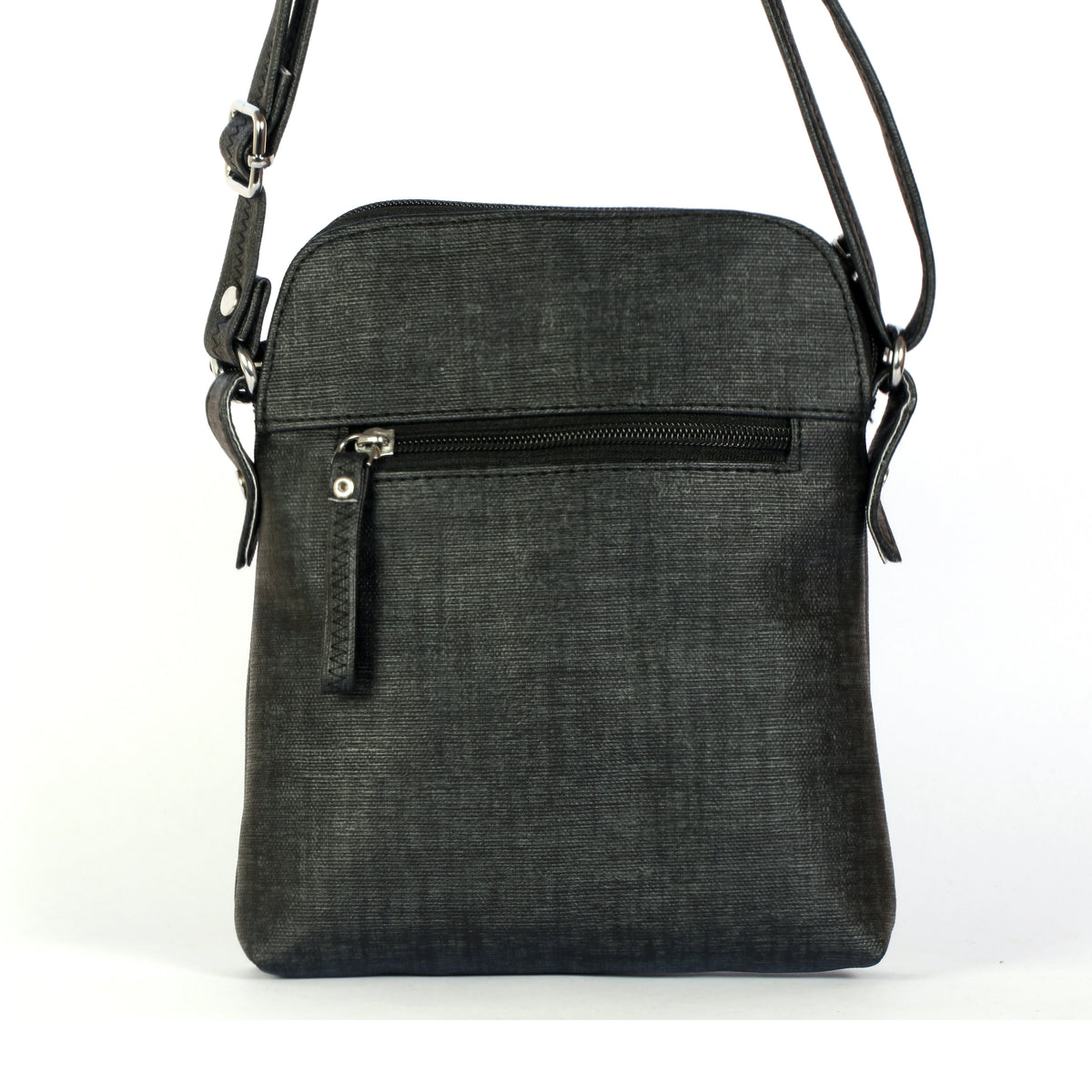 Women’s Multi-Zip Crossbody Sling Bag with Adjustable Strap