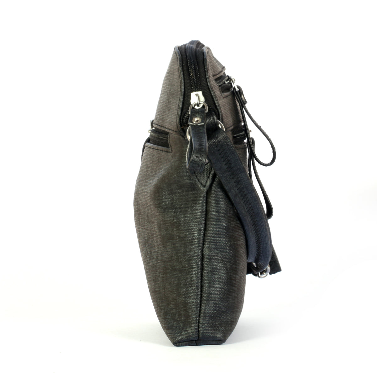 Women’s Multi-Zip Crossbody Sling Bag with Adjustable Strap