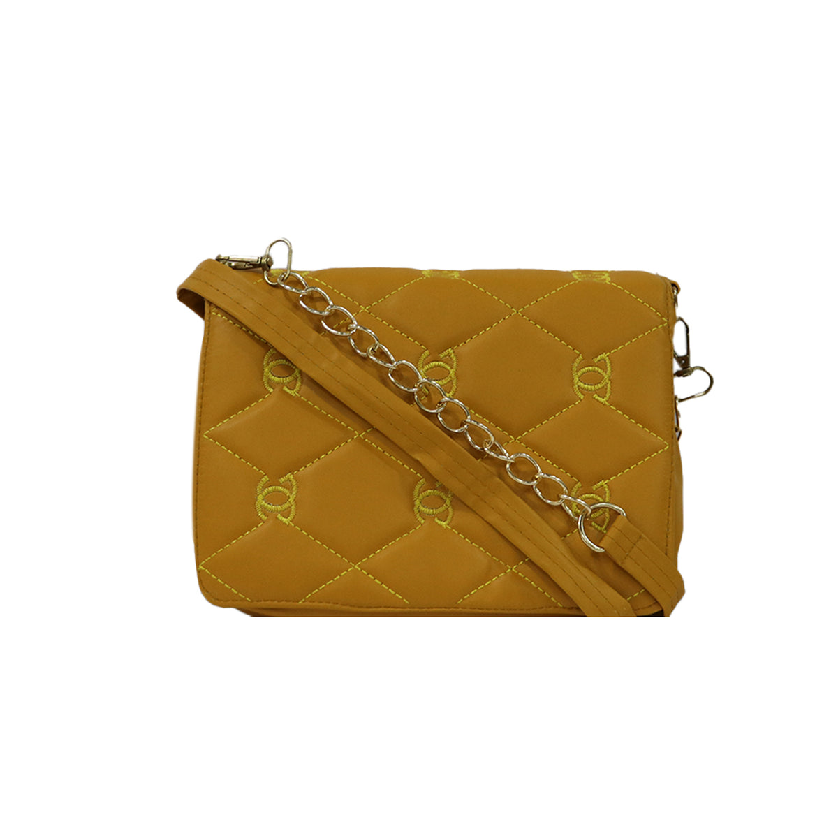 Quilted Sling Bag for Women with Chain Strap