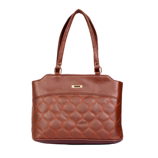 Quilted Shoulder Handbag for Women with Multiple Compartments