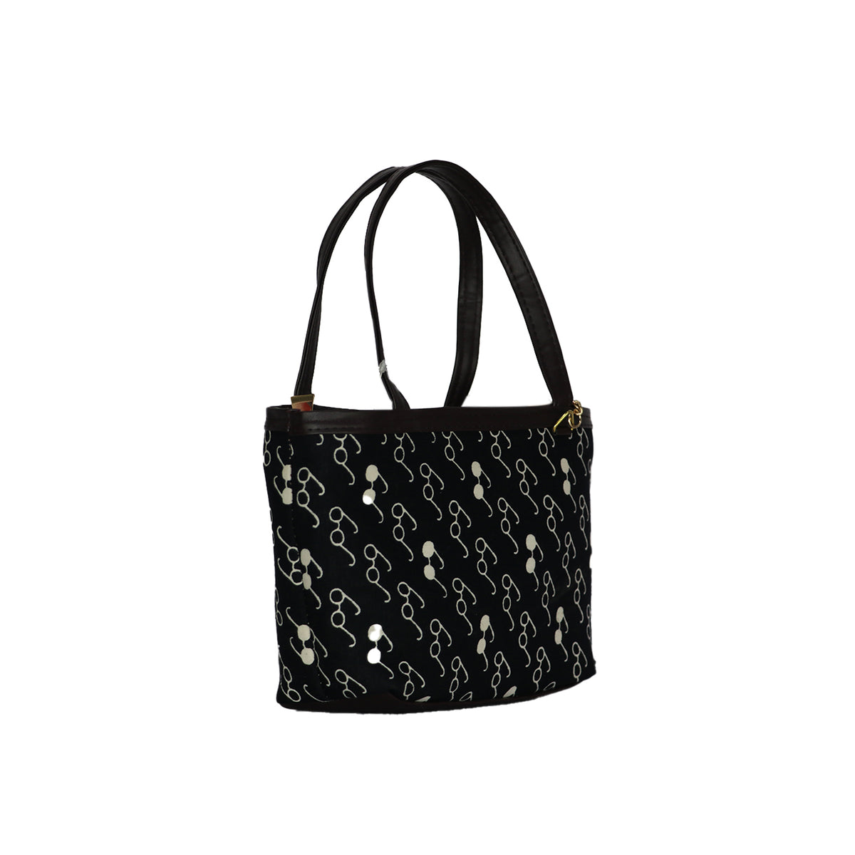 Printed Tote Handbag for Women with Tassel Charm