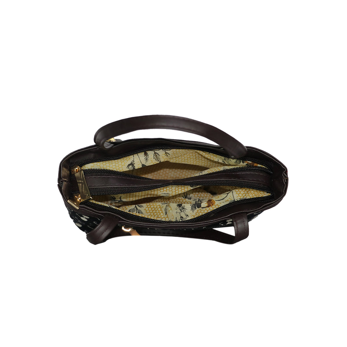 Printed Tote Handbag for Women with Tassel Charm