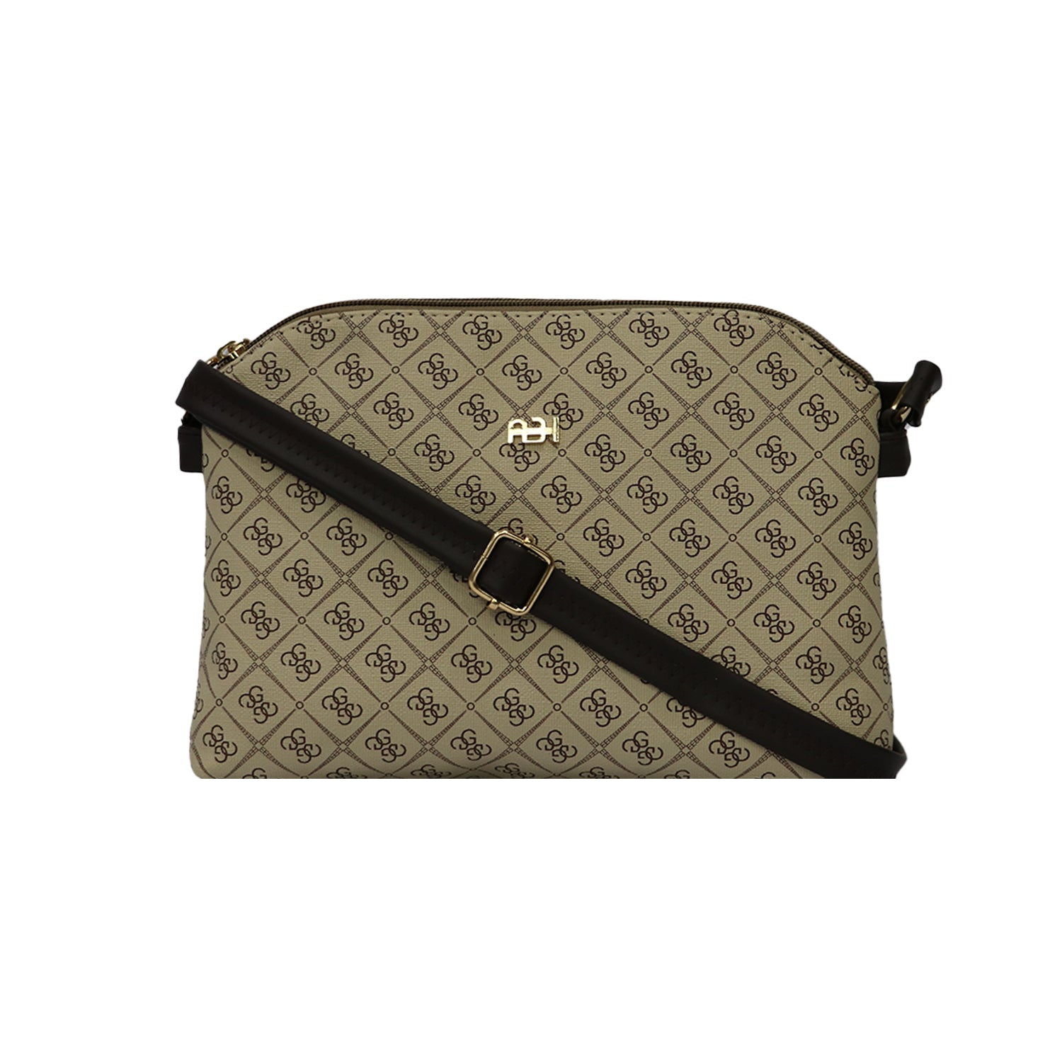 A stylish everyday crossbody bag with organized storage and timeless appeal - beige